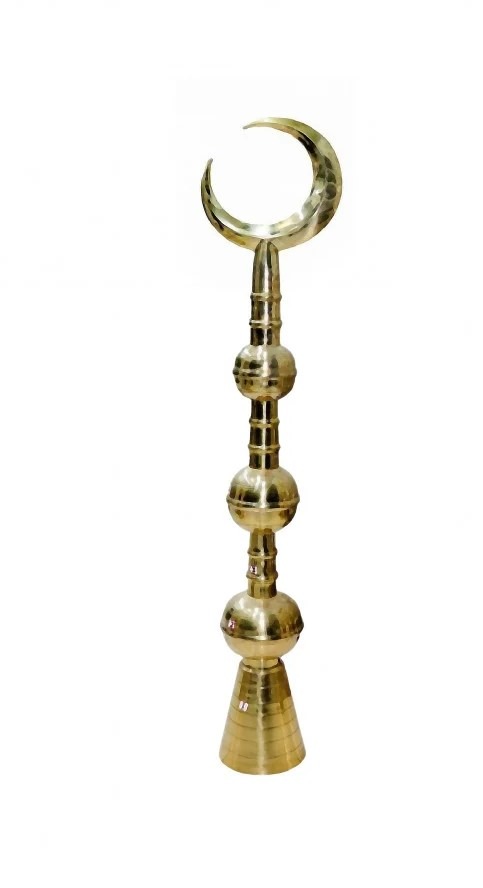 Copper minaret crescent for mosques 1.25m Indian first grade
