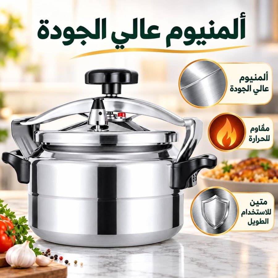 قدر ضغط ألمنيوم للرحلات والكشتات سعة 5 لتر