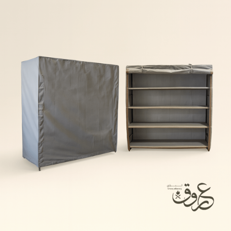 دولاب تخزين جودة كوري مقاوم للماء والحرارة  لون رمادي عمق 70 سم - 4 رفوف - 200x200x70 سم