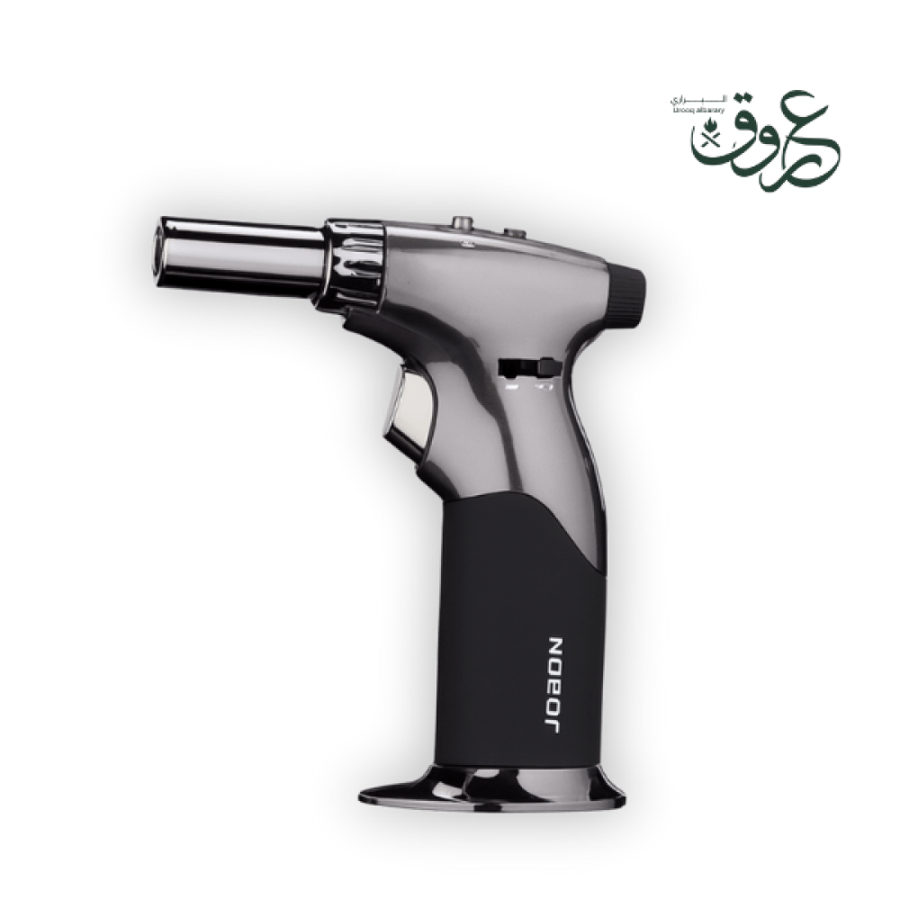 ولاعة فحم غاز بوتان مقاومة للرياح للشواء والطهي-XT-75 لون أسود