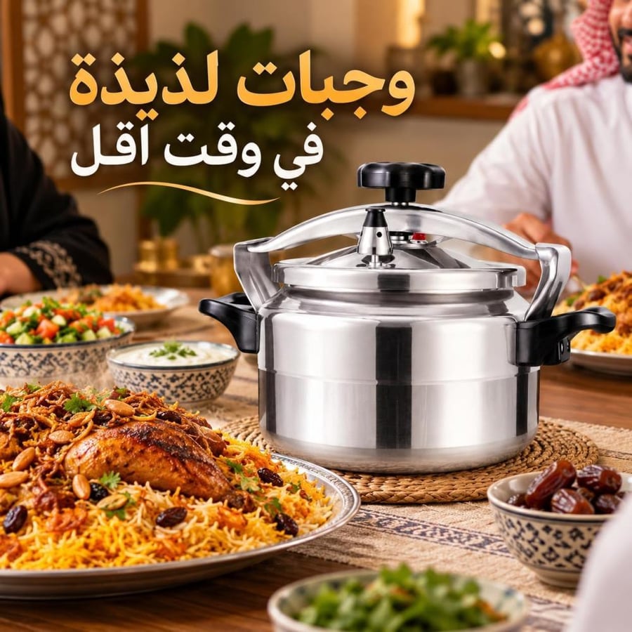 قدر ضغط ألمنيوم للرحلات والكشتات سعة 9 لتر