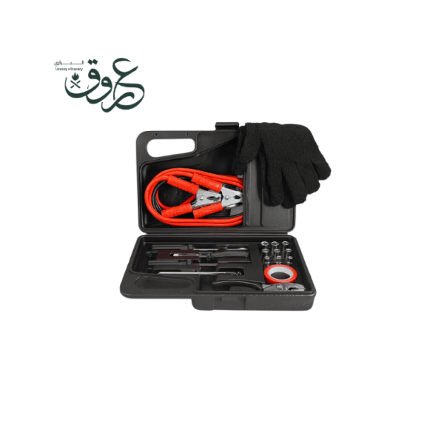 مجموعة مكونه من 18 قطعة من أدوات السلامة والطوارئ للسيارة