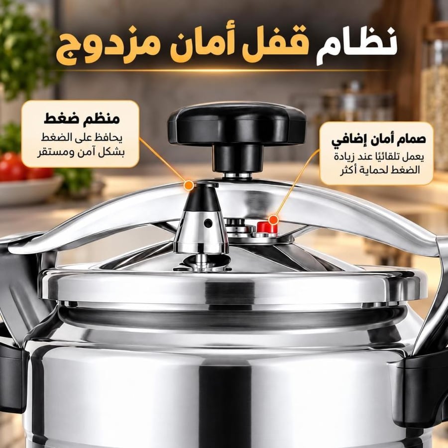 قدر ضغط ألمنيوم للرحلات والكشتات سعة 5 لتر
