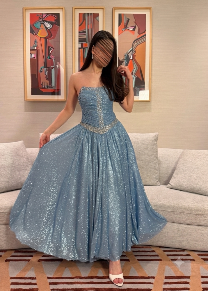 فستان سهره لمعه كلوش تطريز