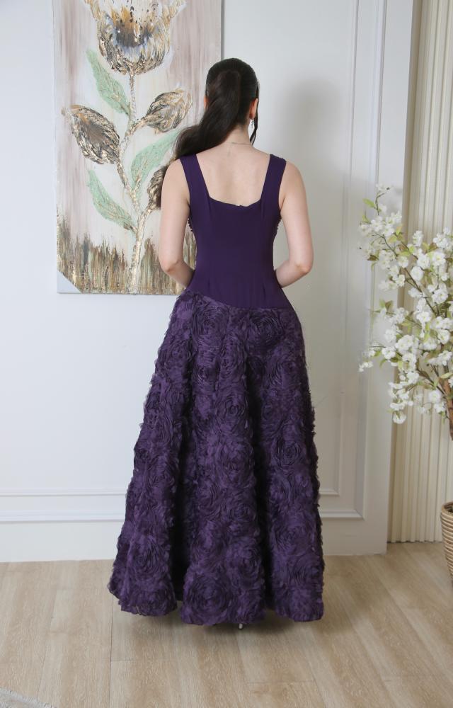 Evening dress Barbie embroidery hand-made flowers