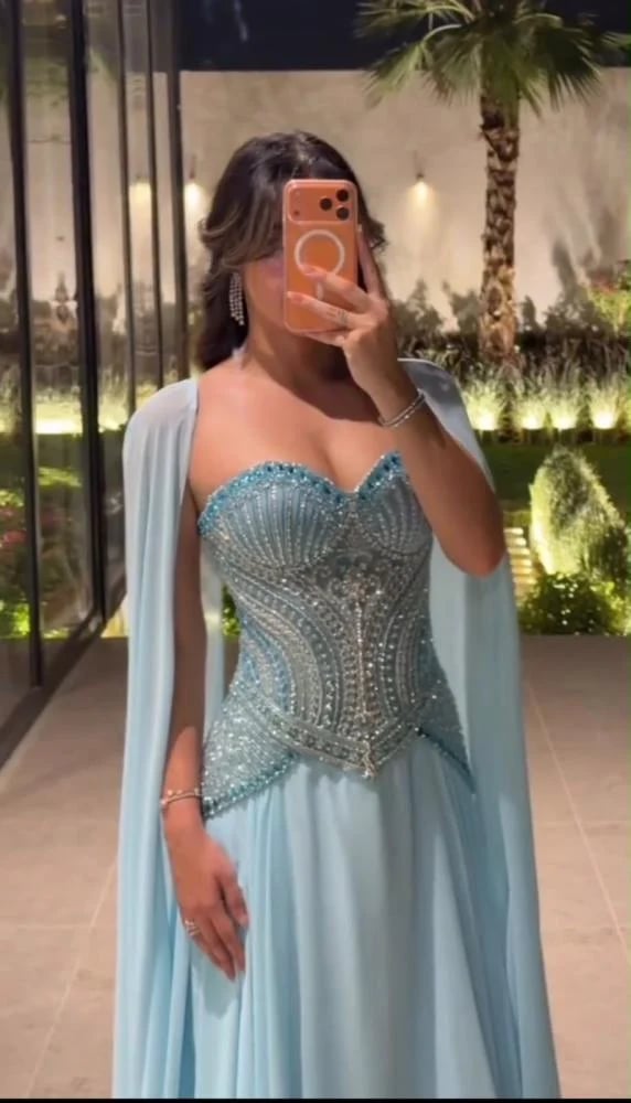 فستان سهره جورجيت تطريز يدوي