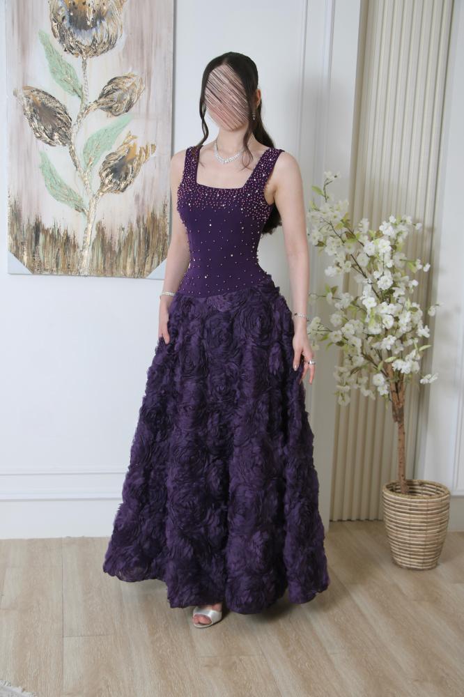 Evening dress Barbie embroidery hand-made flowers
