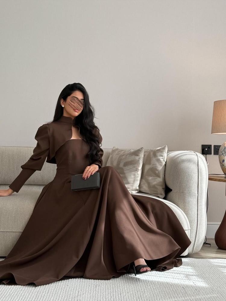 فستان سهره  ناعم باربي أكمام دانتيل