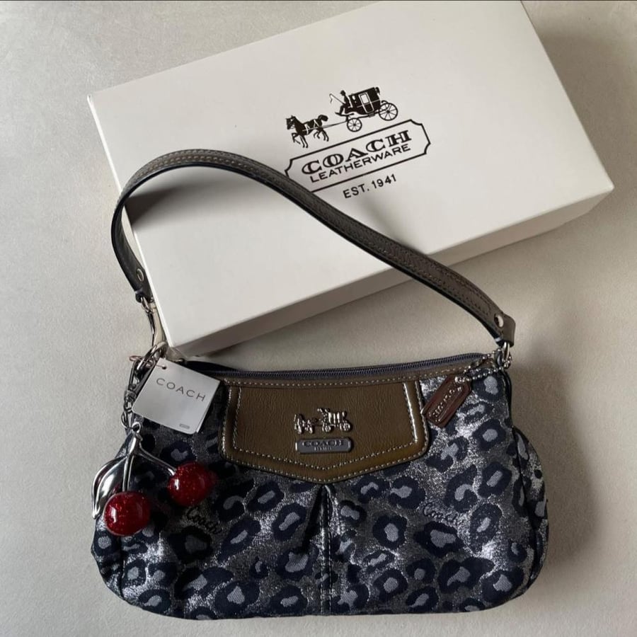 حقيبة Coach Poppy Glam Leopard إصدار فنتج