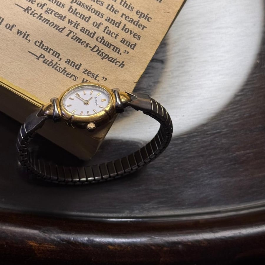 Bulova vintage watch with a flexible metal strap