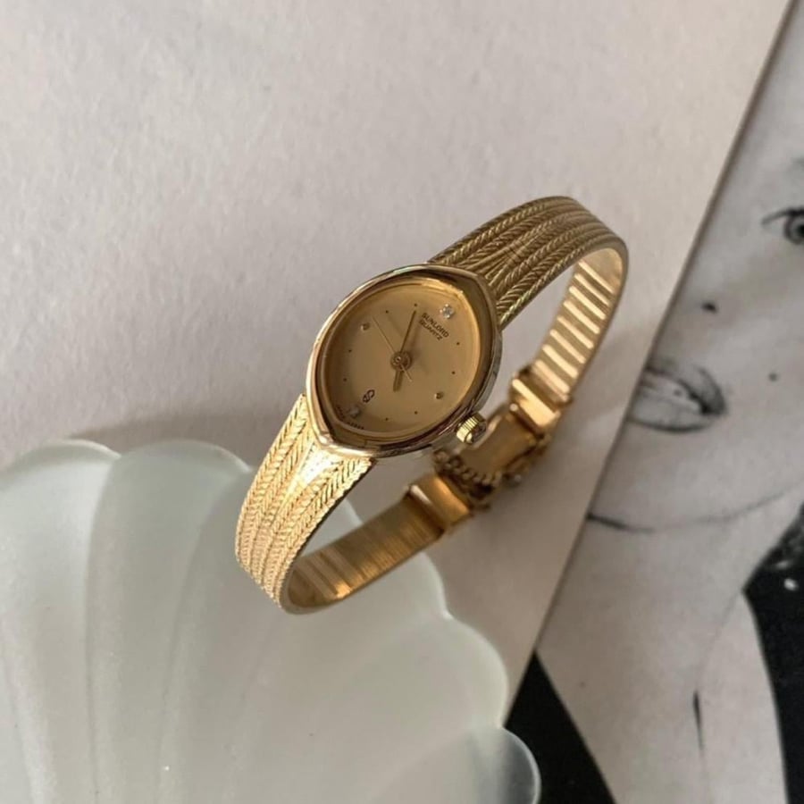 SUNLORD vintage watch - with luxurious gold design