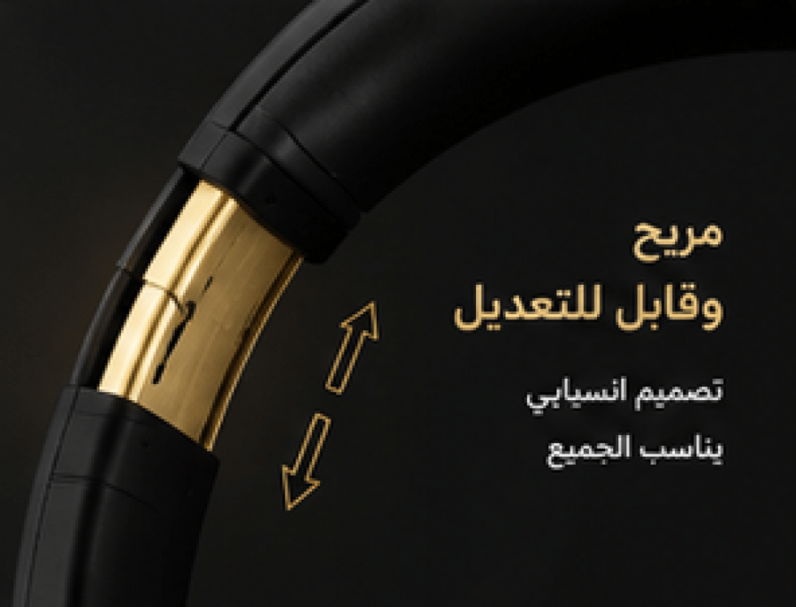 سماعة رأس بلوتوث Rabbit SAZ-A12 ستيريو – أسود وذهبي