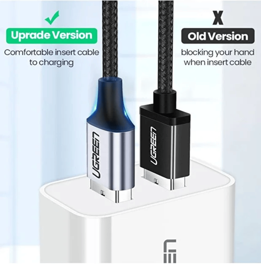 كيبل UGREEN USB A إلى USB C   للشحن السريع ونقل البيانات2 متر