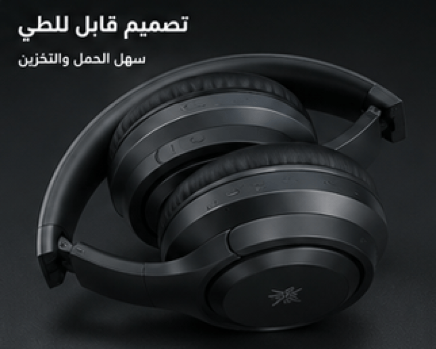 سماعة رأس بلوتوث Leisure LS-269 بصوت ستيريو – أسود