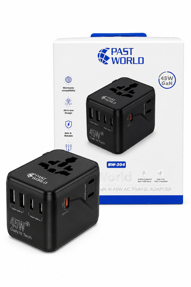 محول سفر عالمي 45W GaN شحن سريع