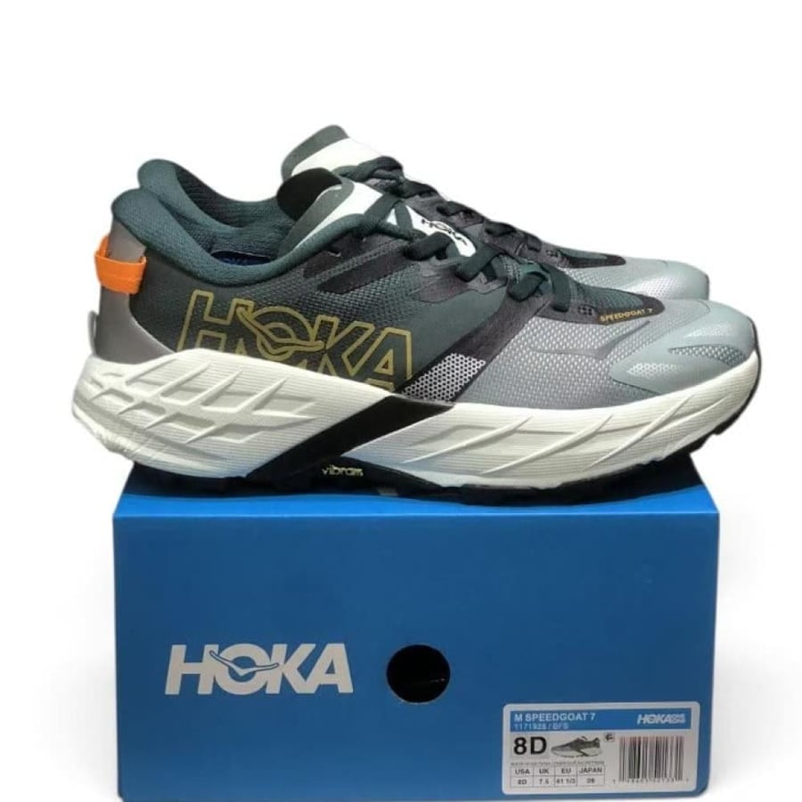 حذاء هوكا سبيدجوت 7 (Hoka Speedgoat 7 ) اخضر مع رمادي للجنسين