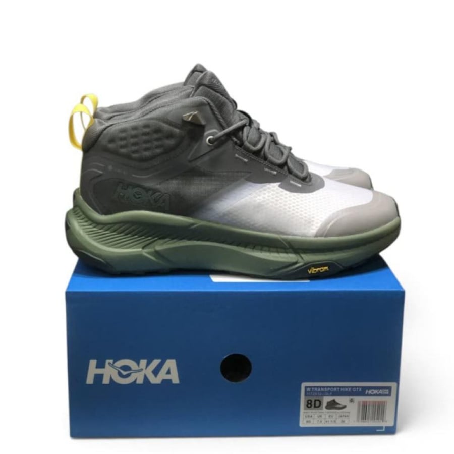 حذاء هوكا ون ون ترانسبورت هايك جي تي إكس HOKA ONE ONE Transport Hike GTX رمادي مع اخضر رجالي