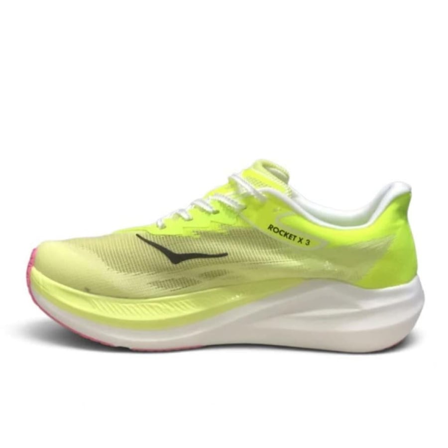حذاء هوكا ون ون روكيت إكس HOKA ONE ONE ROCKET X اصفر فسفوري للجنسين
