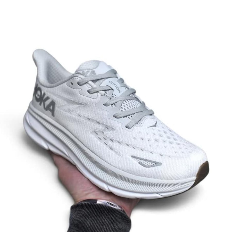 حذاء هوكا ون ون كليفتون 9 (HOKA ONE ONE Clifton 9) ابيض للجنسين