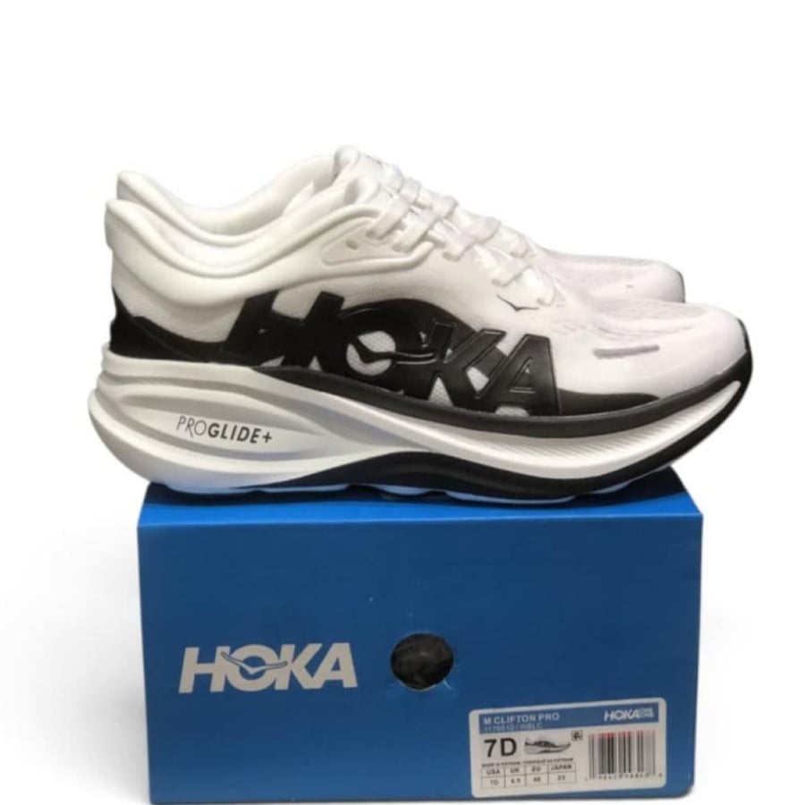 حذاء هوكا كليفتون برو  Hoka Clifton Pro ابيض واسود للجنسين