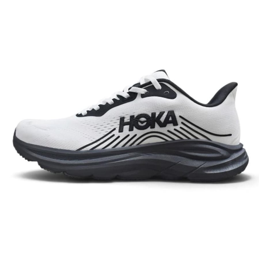 حذاء هوكا كليفتون 11 (HOKA Clifton 11) ابيض مع اسود للجنسين