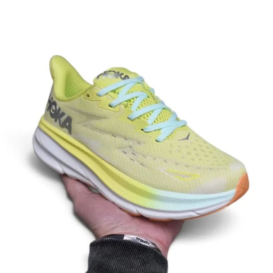 حذاء هوكا ون ون كليفتون 9 (HOKA ONE ONE Clifton 9) اصفر ليموني نسائي