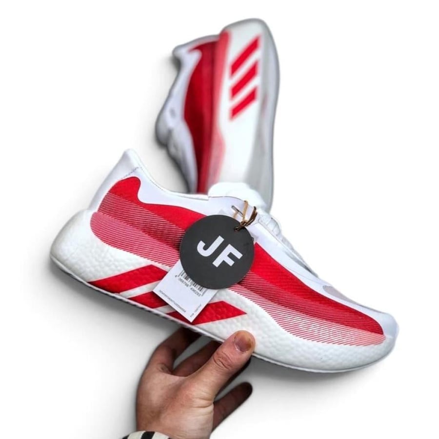حذاء اديداس هايبربوست إيدج  Adidas Hyperboost Edg ابيض مع احمر للجنسين