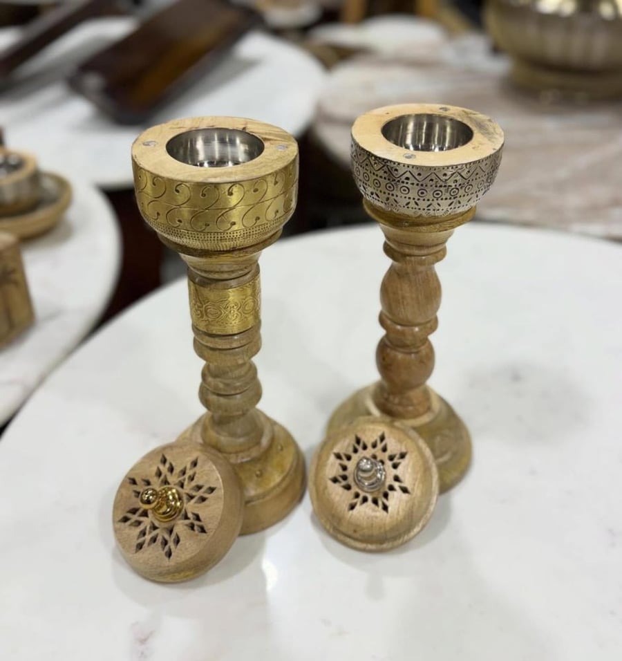 مباخر خشب فضي فاخرة