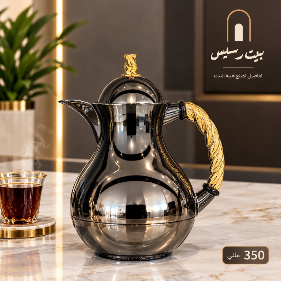 دلة قهوة ستانلس ستيل فاخرة – سعة 350 ملي