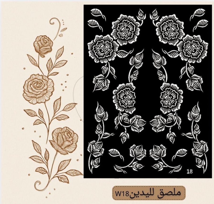 ملصق يدينW18