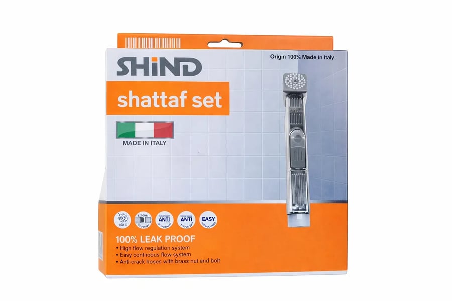 طقم شطاف SHIND - صناعة إيطالية - مانع للتسريب 100% من الكروم ABS