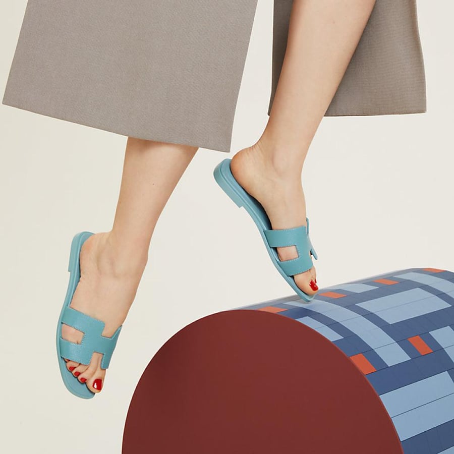 Hermès Oran Sandal Teal — صندل هيرمس