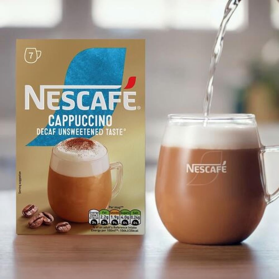 نسكافيه جولد كابوتشينو منزوع الكافيين و غير محلى  ديكاف _المملكة المتحدة