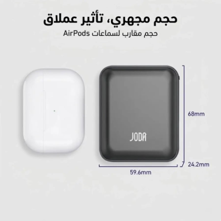 بطارية متنقلة جودا 10000 صغير الحجم مع كيبل مدمج تايب سي