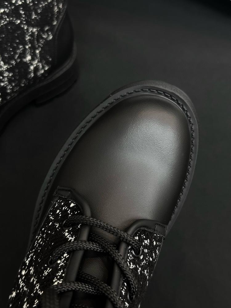 Dior black leather boots