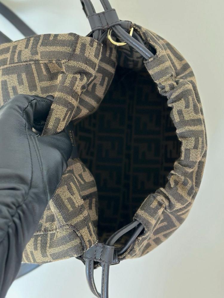 Backpack Fabric Brown Fendi