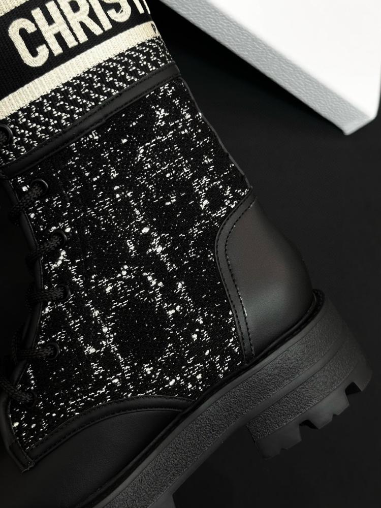 Dior black leather boots