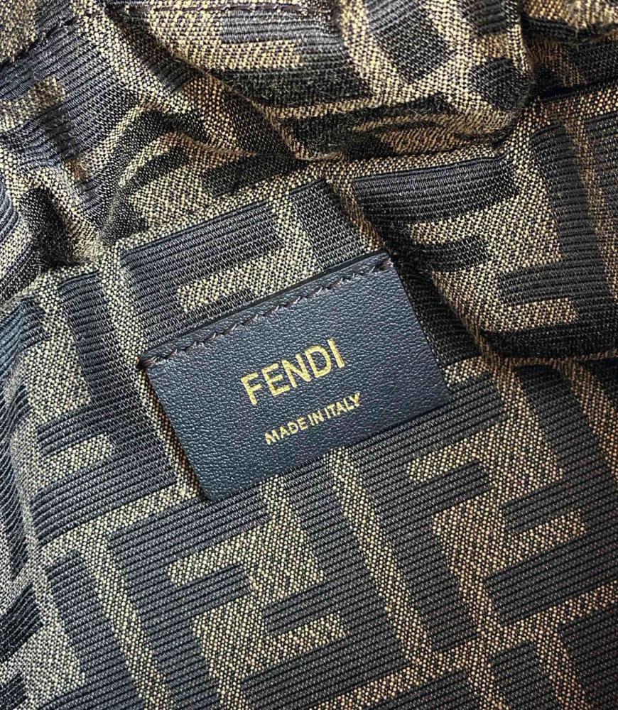 Backpack Fabric Brown Fendi