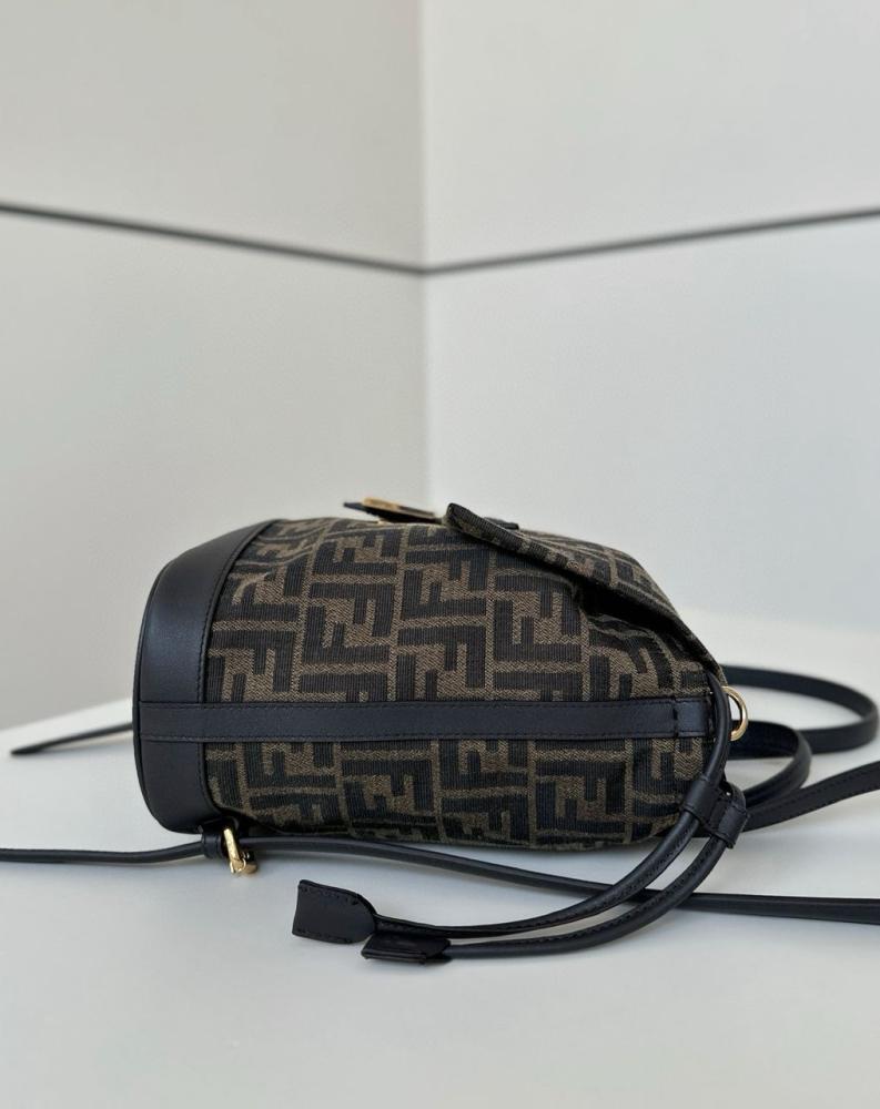 Backpack Fabric Brown Fendi