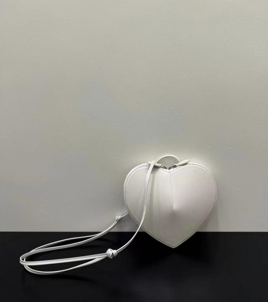 LE CŒUR BI-MATERIAL BAG IN LEATHER
