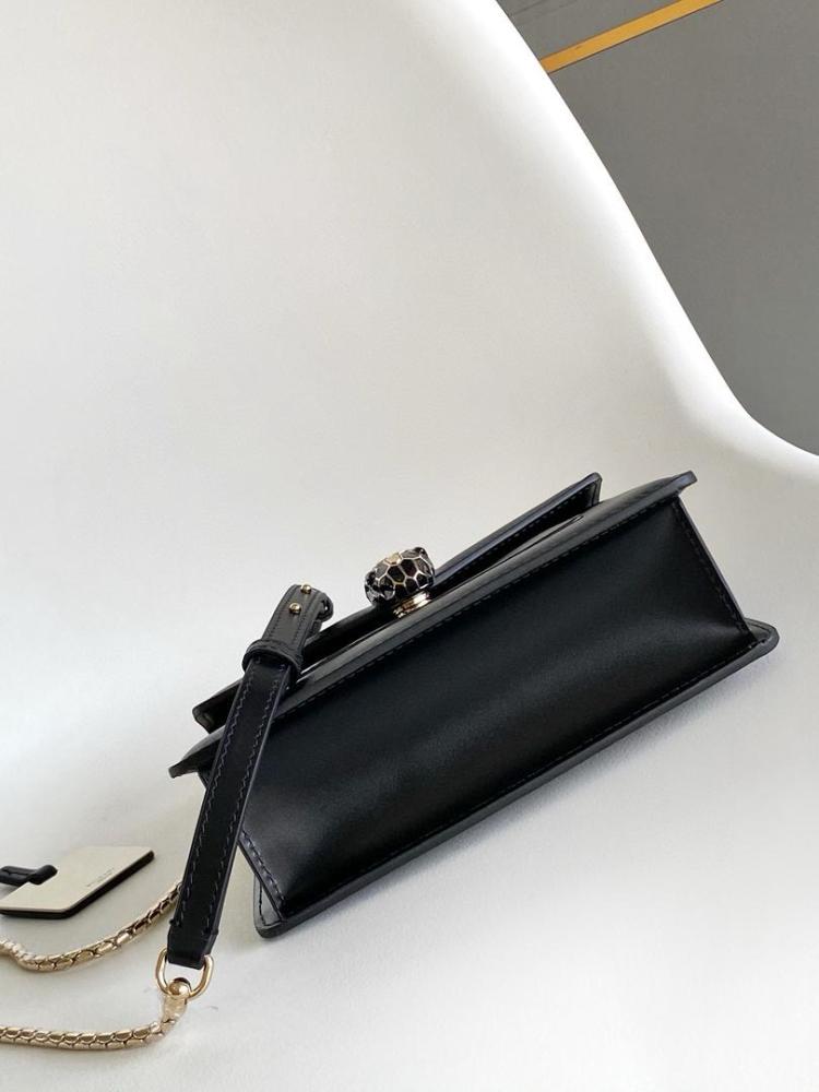 Mini Black Serpenti Forever Top-Handle Bag