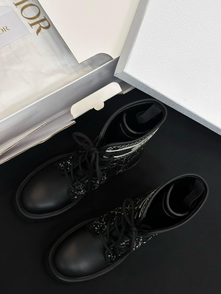 Dior black leather boots
