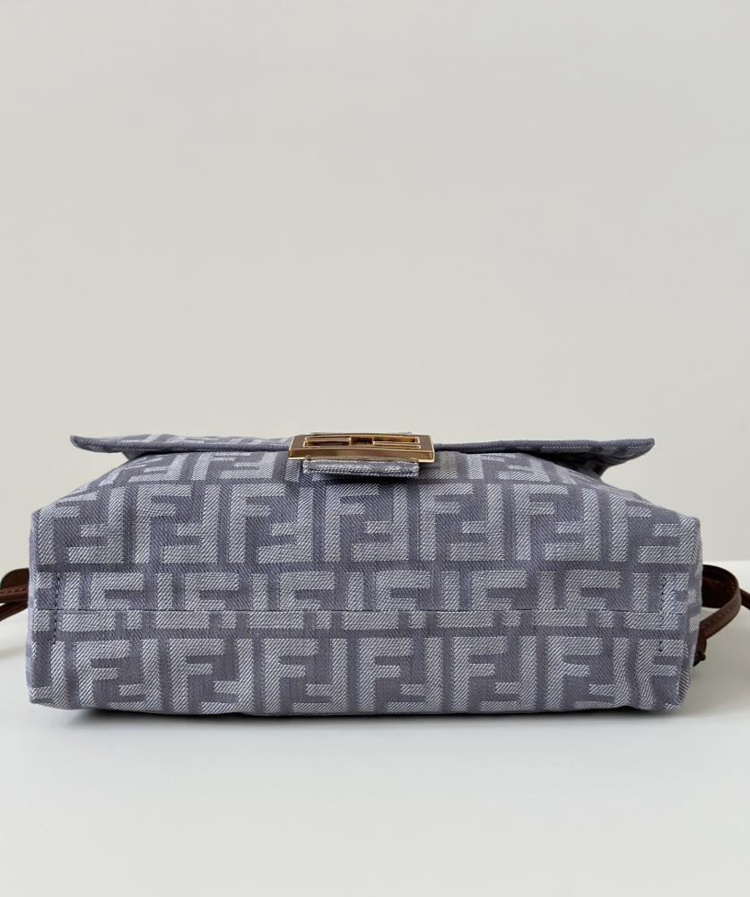 Fendi Denim Jacquard Mamma Baguette Medium