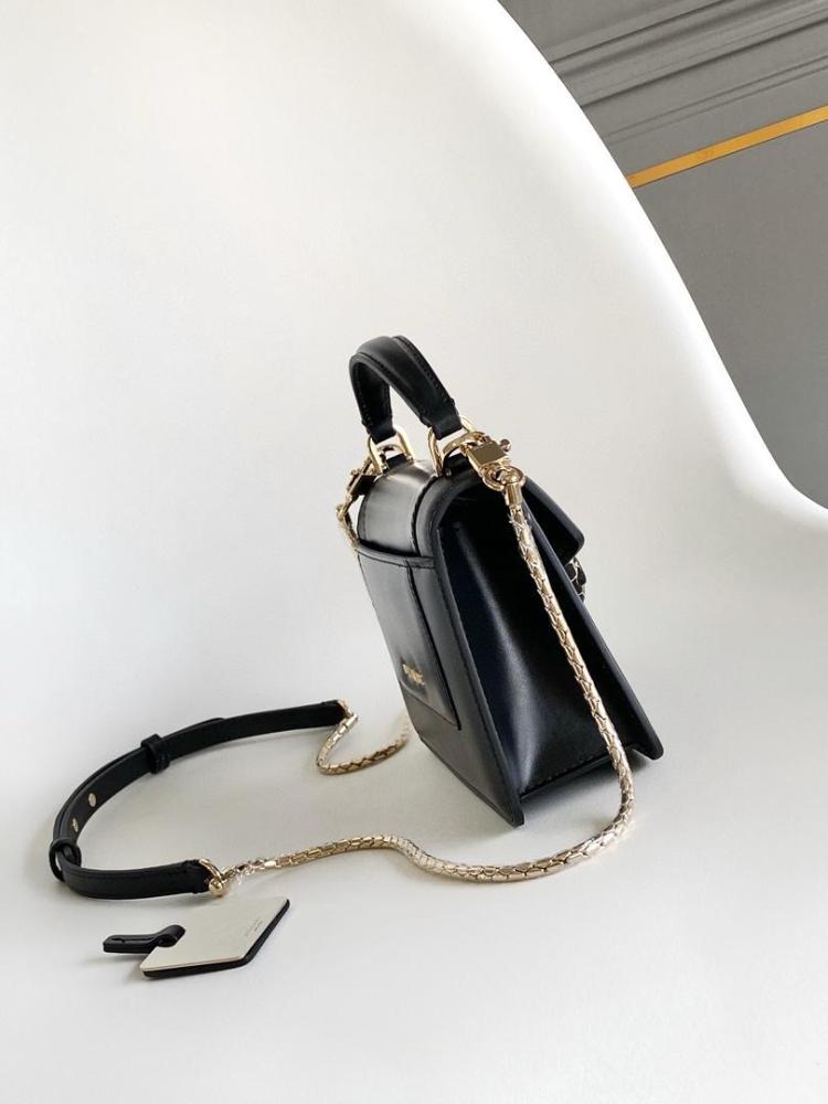Mini Black Serpenti Forever Top-Handle Bag