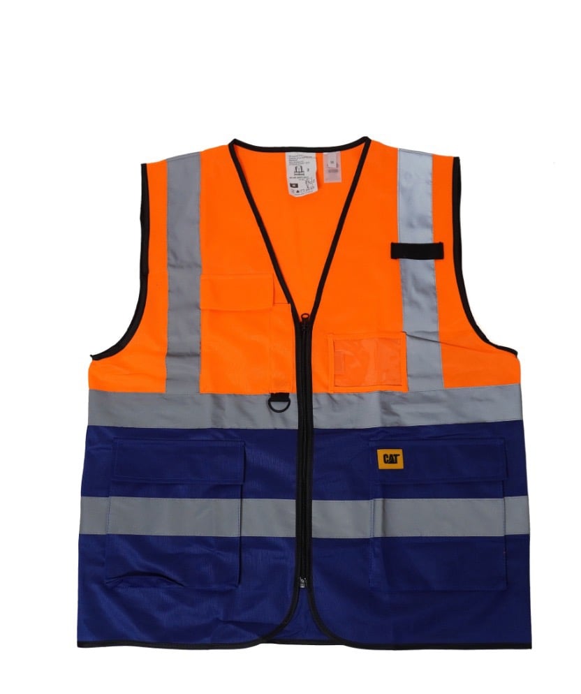 سترة CAT-HI-VIS ذات الجيوب السحابية