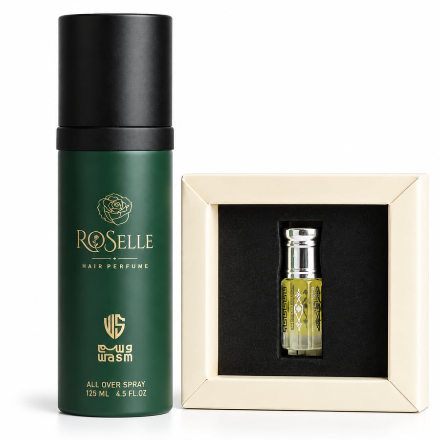 روزيل   معطر جسم وشعر 100 مل + ربع توله من نفس الرائحه