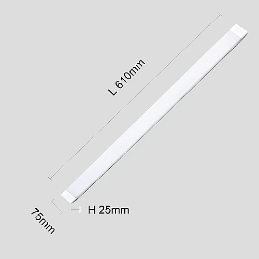 Rectangular flashlight with transparent cover, yellow lighting color, 30 watts, size 60 cm