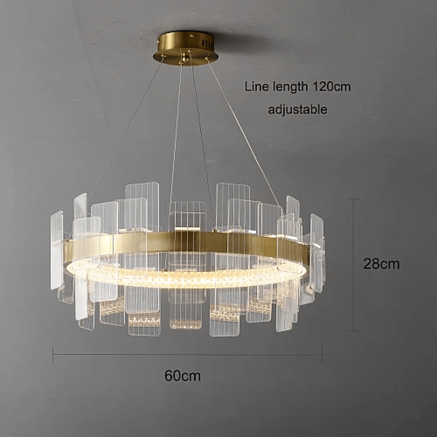 Modern olive-colored chandelier + 3 lights 36W
