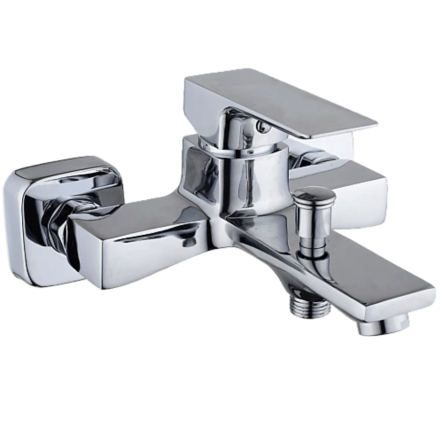 Zinc square shower mixer set chrome
