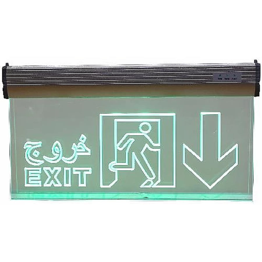 لوحه خروج سهم اسفل شفاف EXIT
